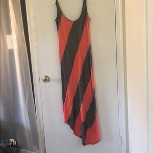 Asymmetrical Stripped Maxi Dress